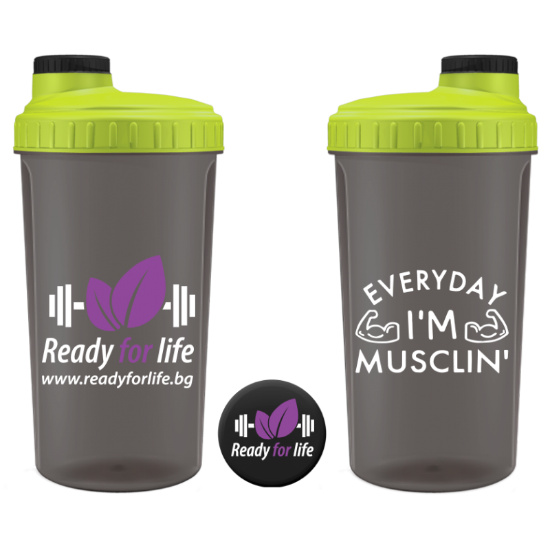 Ready For Life Shaker - Everyday I`m Musclin` - Neon Yellow - Шейкър