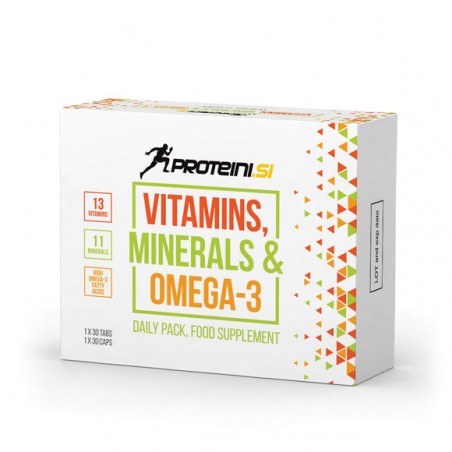 Proteini.SI Vitamins, Minerals & Omega-3 - Мултивитамини + Омега