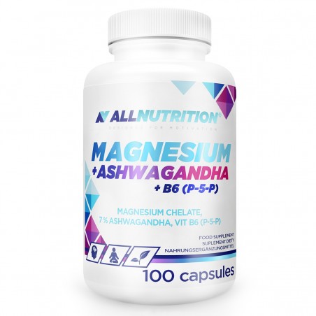 Allnutrition Magnesium + Ashwagandha + B6 - Магнезий + Ашваганда + Витамин B6