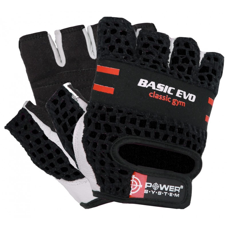 Power System Fitness Gloves Basic Evo - Red - Фитнес Ръкавици