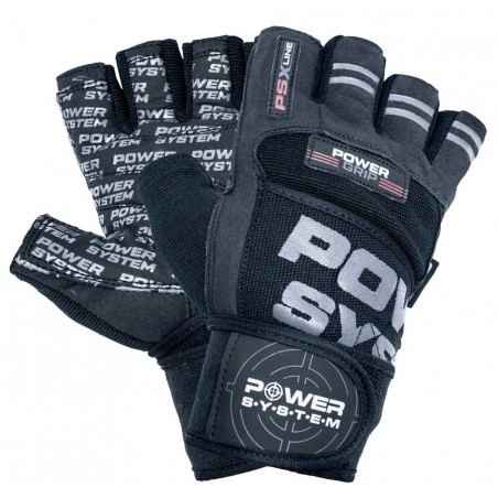 Power System Wrist Wrap Weightlifting Gloves Power Grip - Black - Фитнес Ръкавици