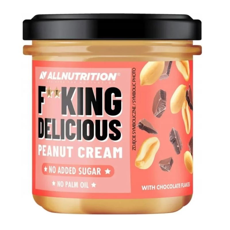 AllNutrition F**king Delicious Peanut Cream With Choco Flakes  - Фъстъчен крем с Шоколадови Люспи