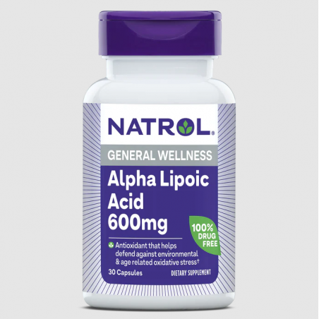 Natrol Alpha Lipoic Acid 600mg - Алфа Липоева Киселина