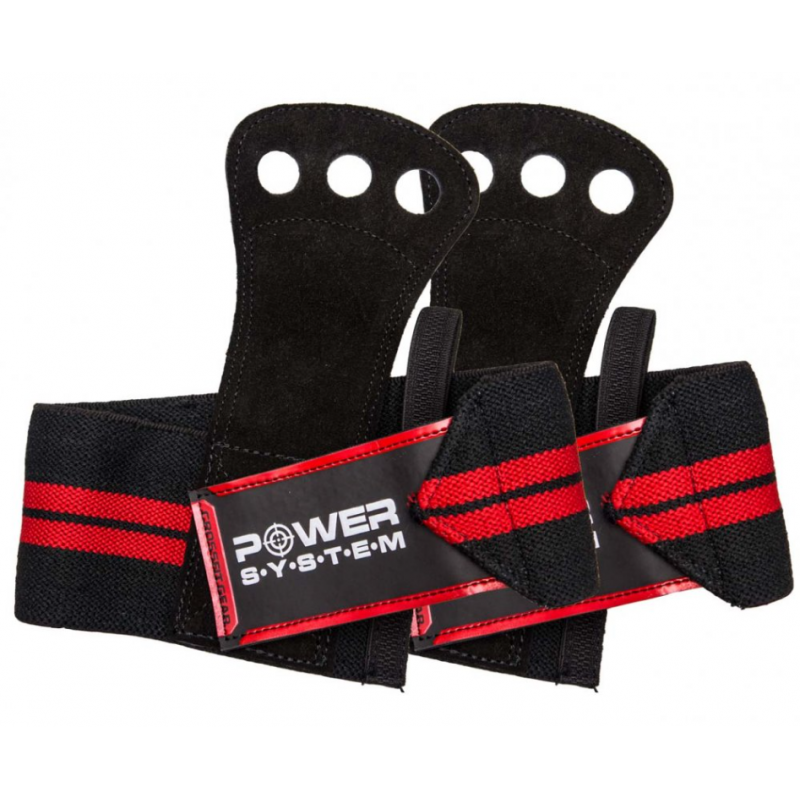 Power System Crossfit Grips - Red - Ръкохватки за Гимнастически Щанги