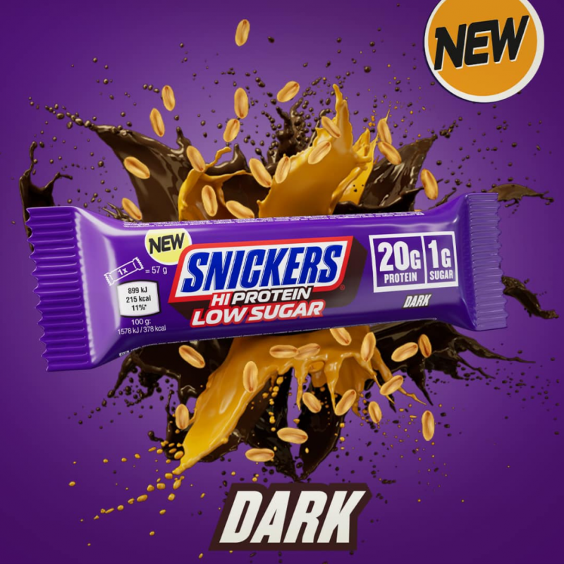 Mars Snickers Hi Protein Bar Low Sugar - Dark Chocolate - Протеинов Бар