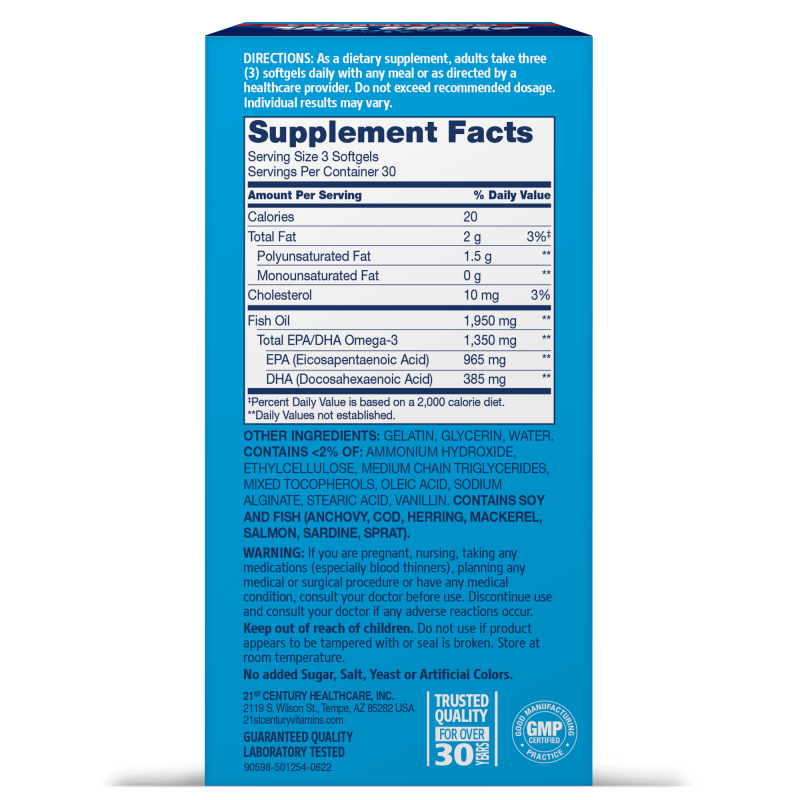 21st Century Alaska Wild Fish Oil Mega Omega-3 - Омега 3