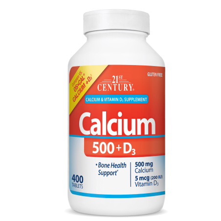 21st Century Calcium 500 + D3 - Калций + D3