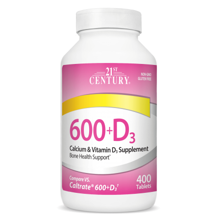 21st Century Calcium 600mg + D3 - Калций + Витамин D3