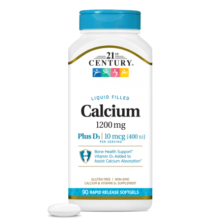 21st Century Calcium 1200mg + D3 Liquid - Калций + Витамин D3