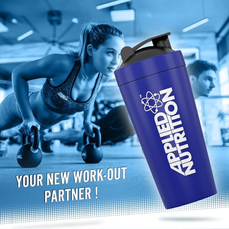Applied Nutrition Stainless Steel Shaker - Blue - Метален Шейкър