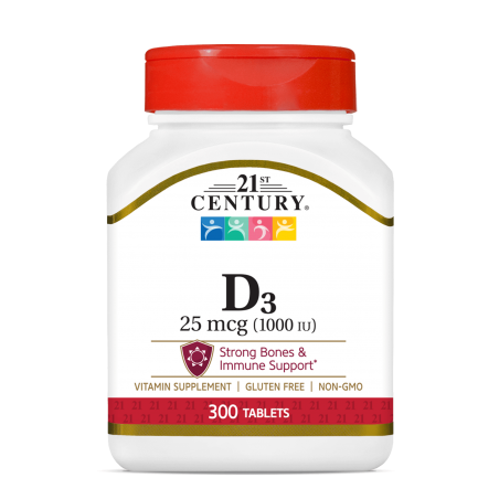 21st Century Vitamin D3 25mcg (1000IU) - Tabs - Витамин D