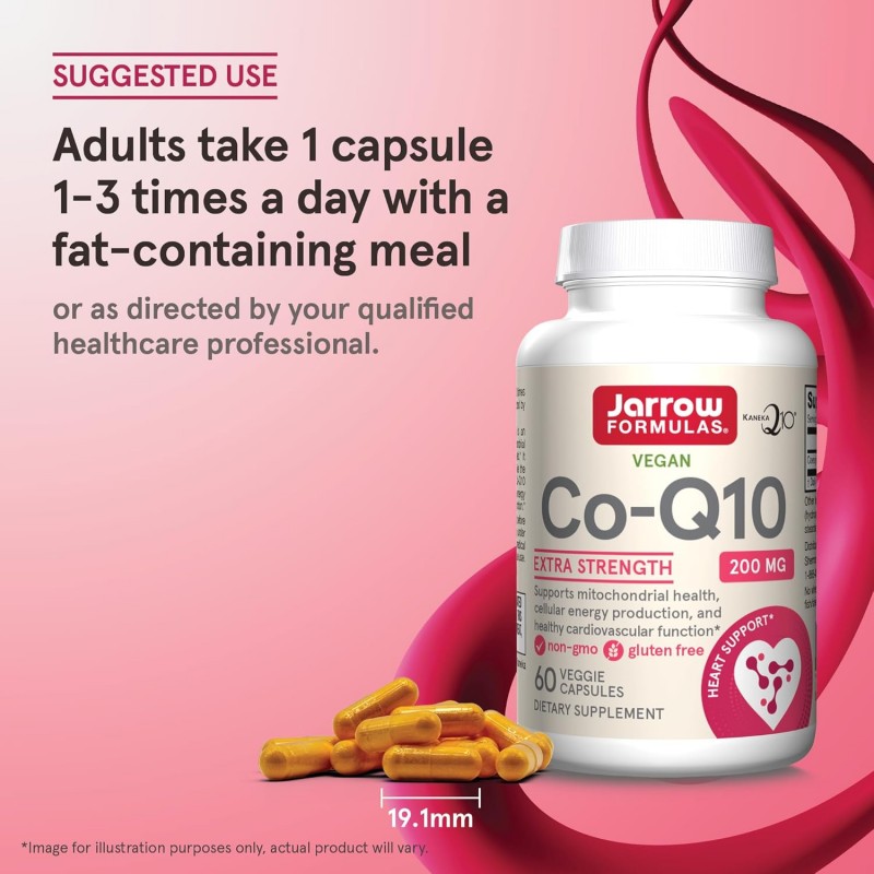 Jarrow Formulas Co-Q10 200mg - Coenzyme Q10 Ubiquinone - Коензим Q10