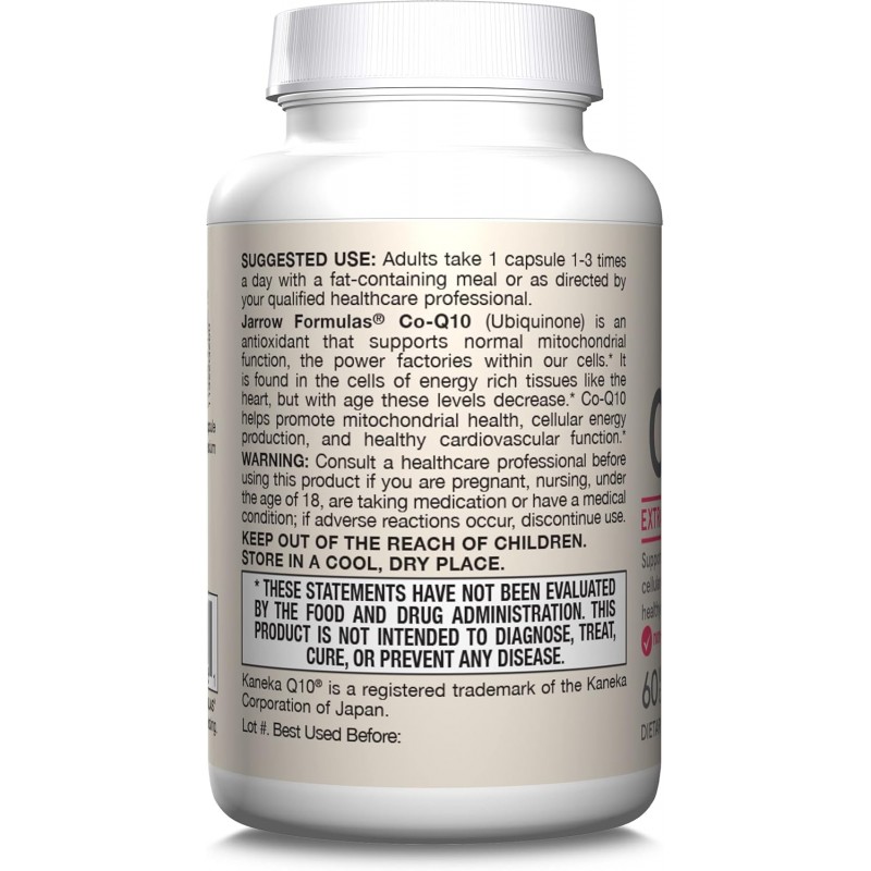 Jarrow Formulas Co-Q10 200mg - Coenzyme Q10 Ubiquinone - Коензим Q10