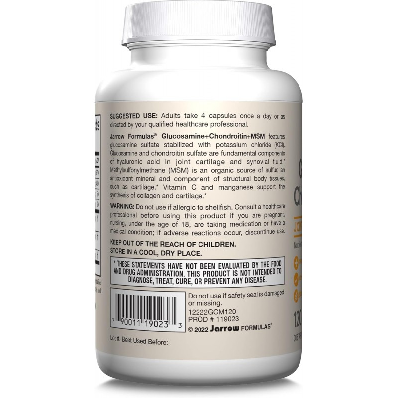 Jarrow Formulas Glucosamine Chondroitin MSM - Глюкозамин Хондроитин МСМ