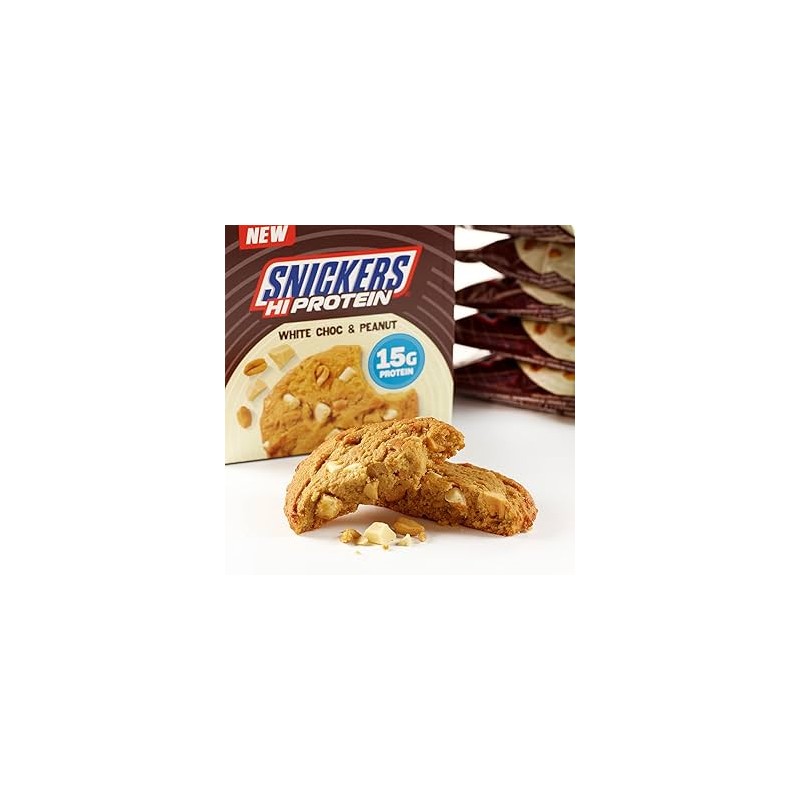 Mars Snickers Hi Protein Cookie - White Chocolate & Peanut - Протеинова Бисквита