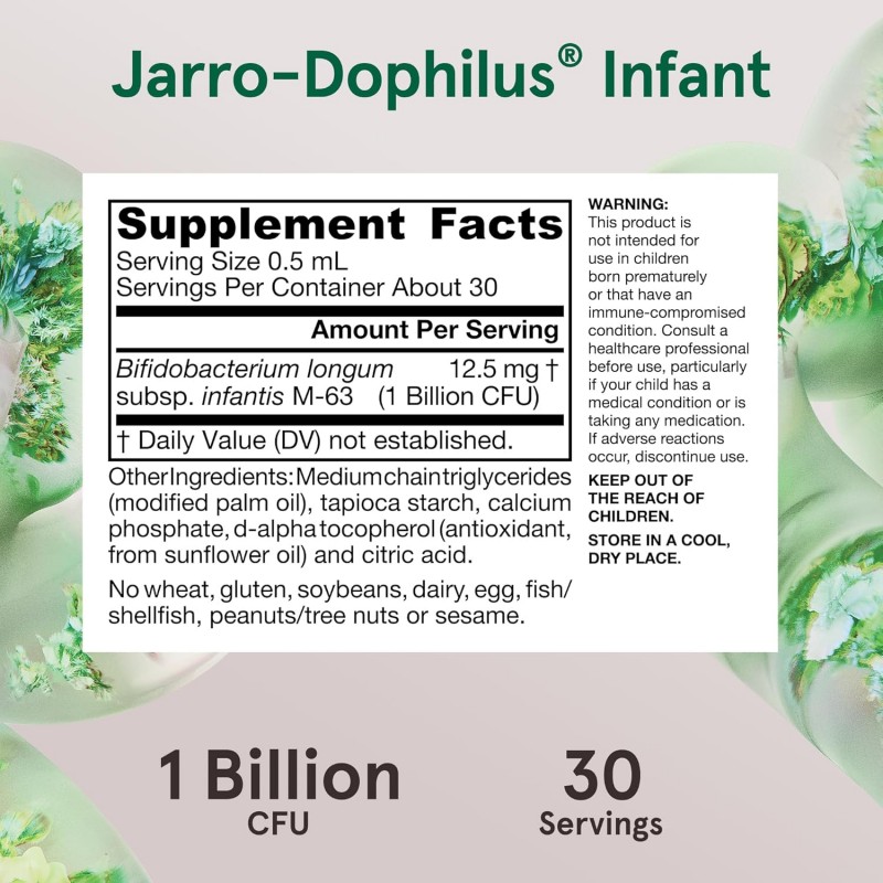 Jarrow Formulas Jarro-Dophilus Infant Drops - Пробиотик за Кърмачета и Бебета