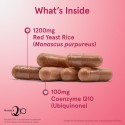 Jarrow Formulas Red Yeast Rice 1200mg + CoQ10 100mg - Мая от Червен Ориз + Коензим Q10
