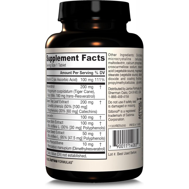 Jarrow Formulas Resveratrol Synergy® 200mg - Ресвератрол