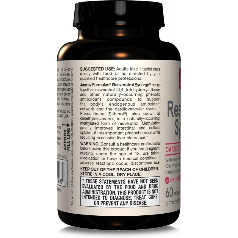 Jarrow Formulas Resveratrol Synergy® 200mg - Ресвератрол