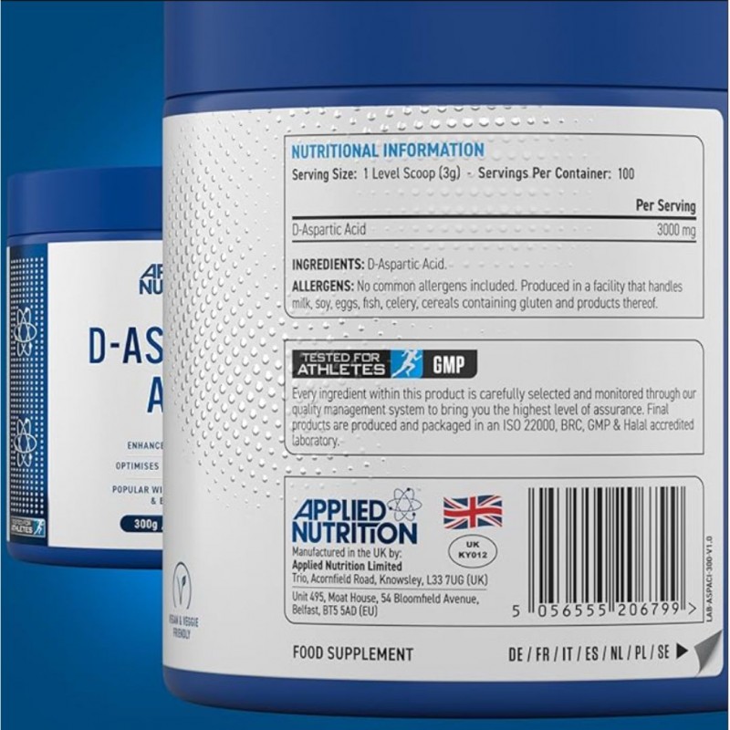Applied Nutrition D-Aspartic Acid - Powder - D-Аспартанова Киселина