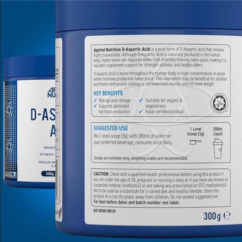 Applied Nutrition D-Aspartic Acid - Powder - D-Аспартанова Киселина