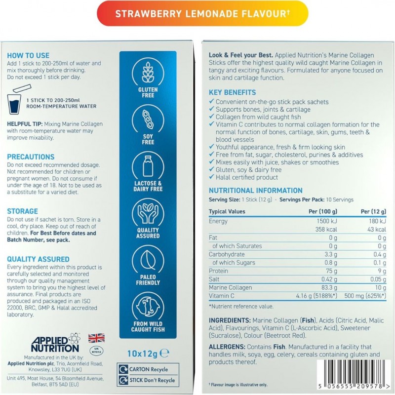 Applied Nutrition Marine Collagen Stick - Рибен Колаген
