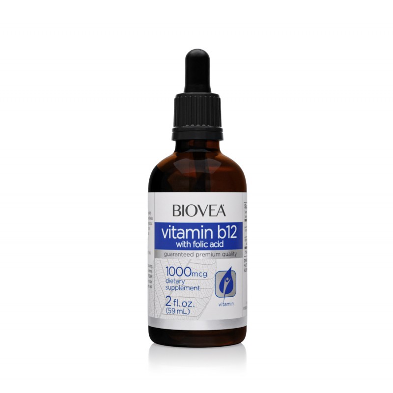 Biovea Vitamin B12 with Folic Acid Drops - Витамин B12 + Фолиева Киселина