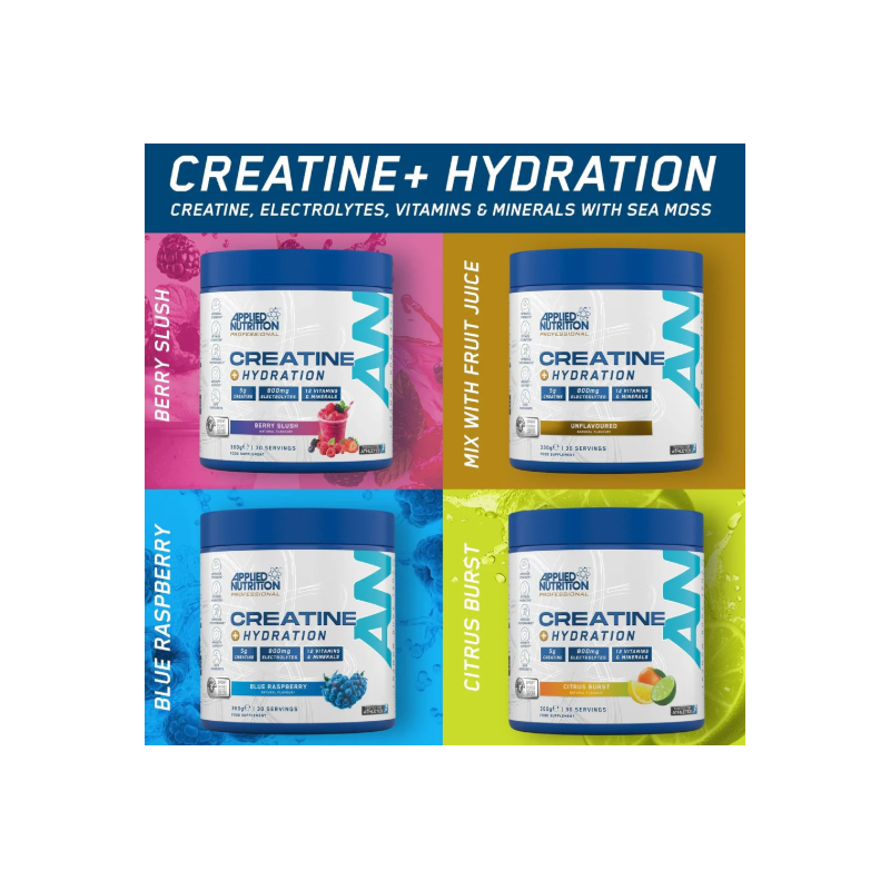 Applied Nutrition Creatine + Hydration Flavored - Креатин и Електролитна Формула