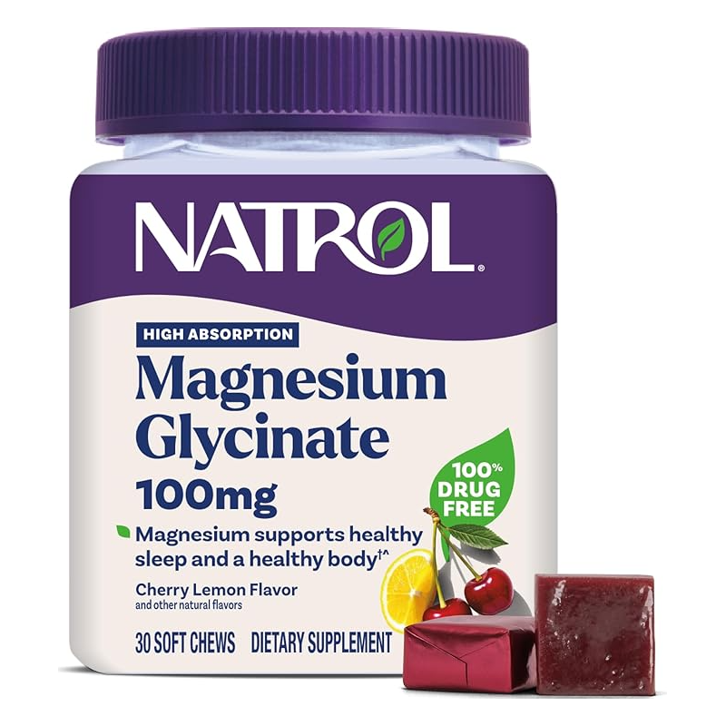 Natrol Magnesium Glycinate 100mg Soft Chews - Магнезиев Глицинат