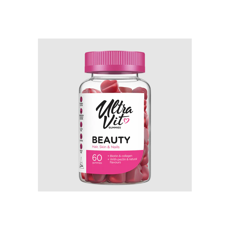 UltraVit Gummies Beauty - Формула за Коса, Кожа и Нокти