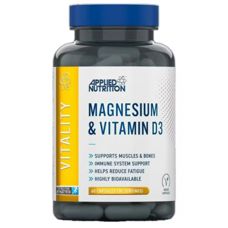 Applied Nutrition Magnesium & Vitamin D3 - Магнезий и Витамин D3