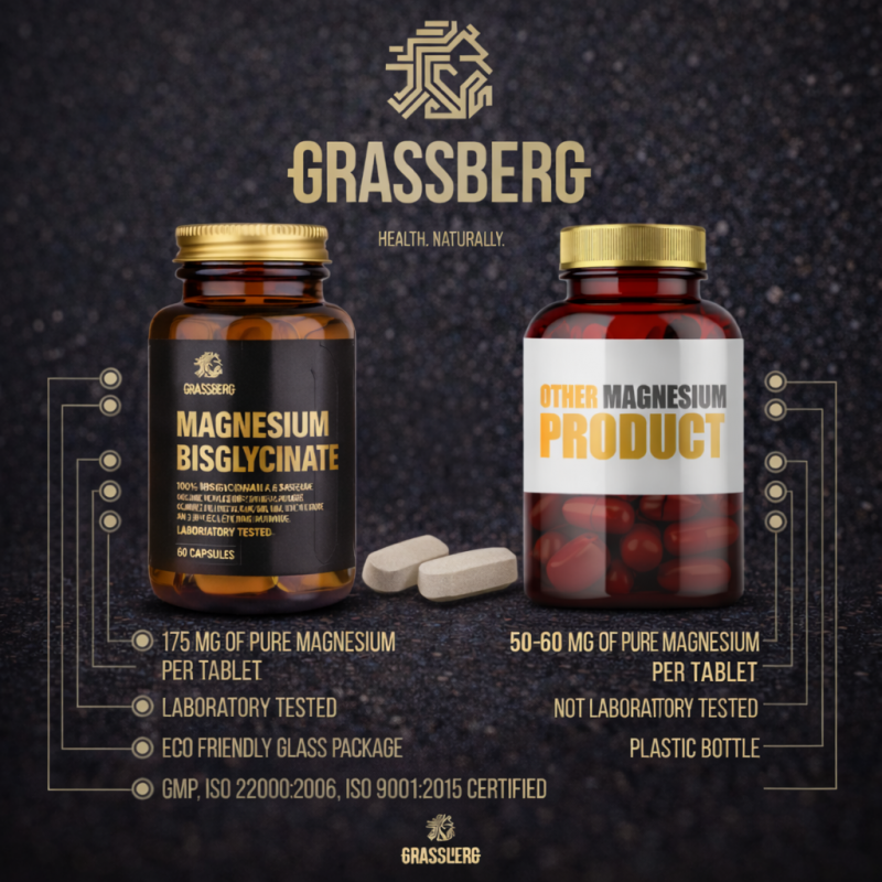 Grassberg Magnesium Bisglycinate - Магнезиев Глицинат