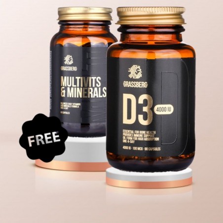 1+1 FREE - Grassberg Vitamin D + Grassberg Multivits & Minerals