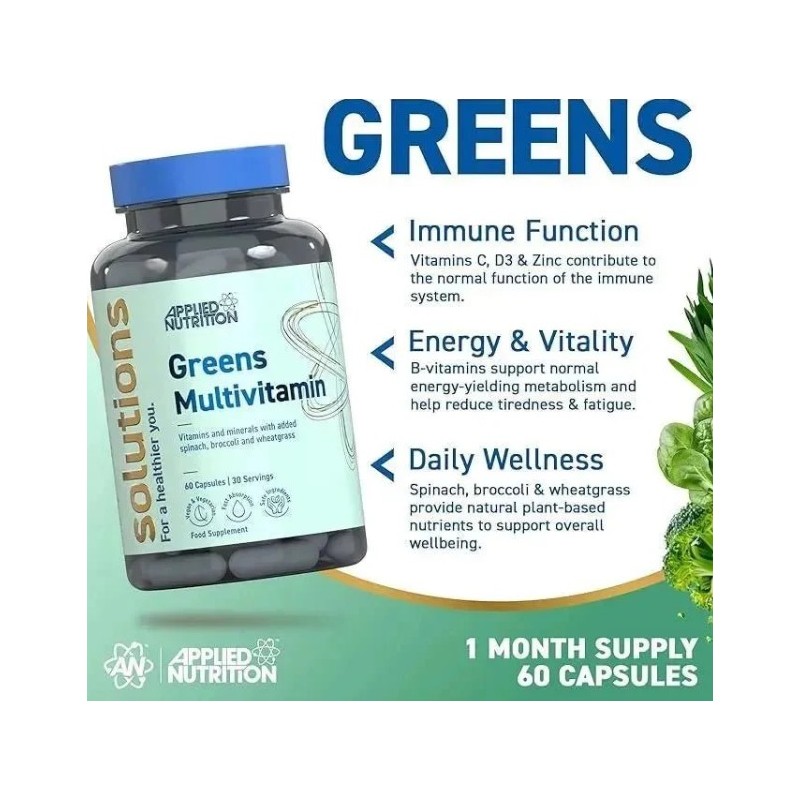 Applied Nutrition Greens Multivitamin 60 Caps | Мултивитамини