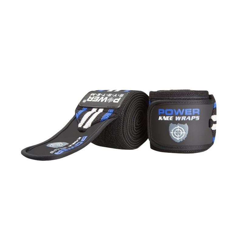 Power System Heavy Duty Knee Wraps for Squats - Blue | Бинтове за Колене