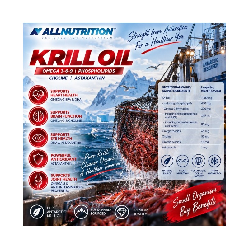 AllNutrition Krill Oil | Омега-3, EPA и DHA