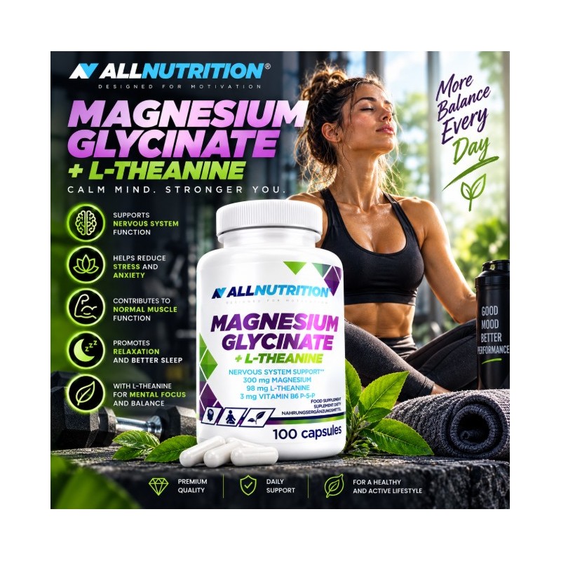 AllNutrition Magnesium Glycinate + L-Theanine | Магнезий Глицинат и Теанин
