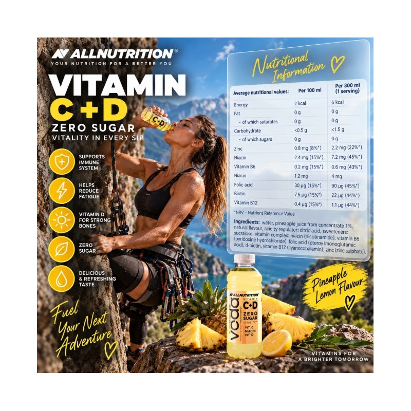 AllNutrition Veda Vitamin C+D | Витаминна Напитка без Захар