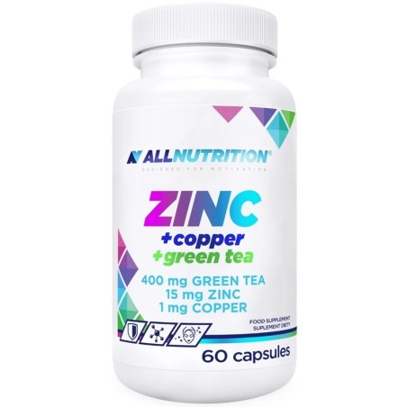 AllNutrition Zinc + Copper + Green Tea | Цинк, Мед и Зелен Чай