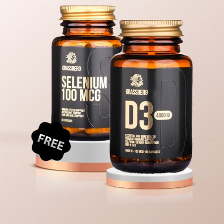 1+1 FREE - Grassberg Vitamin D3 + Grassberg Selenium