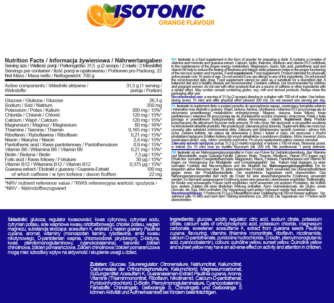 Съдържание на: Allnutrition Isotonic 700g