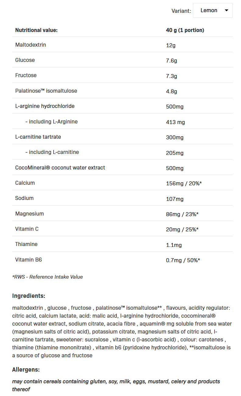 Съдържание на: Allnutrition Pro+ Isotonic 720g