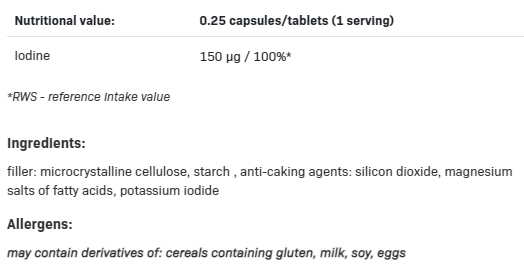 Continutul - SFD Potassium Iodide 120 tabs